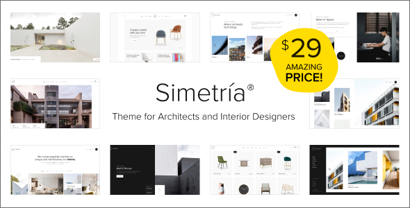 Simetria - Architecture & Interior WordPress Theme - Shop.Vyeron.com